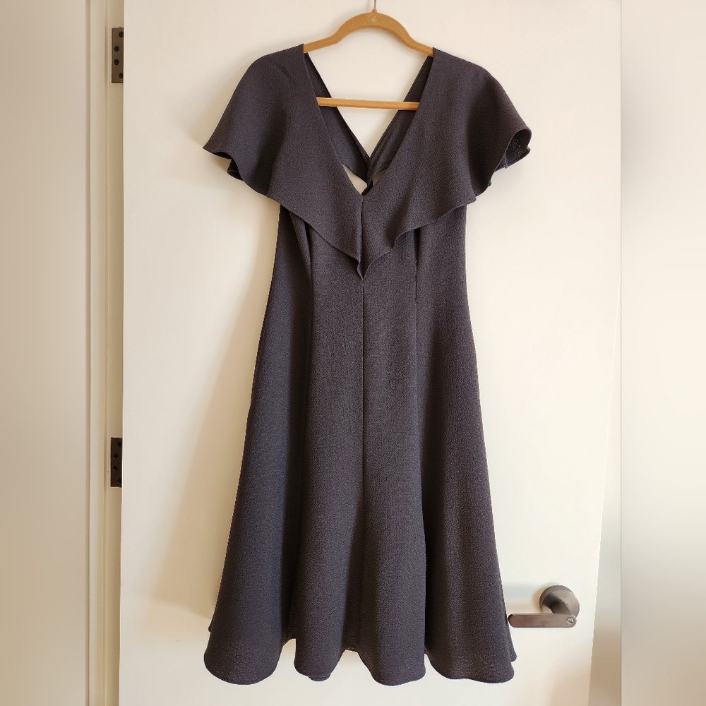 Black Halo Charcoal Midi Dress